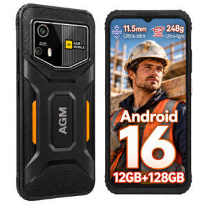 AGM H6 Pro | Slim Rugged Smartphone | 6.56-inch HD+ Display | 50MP Camera | 5000mAh Battery | IP68/IP69K | Android 16 | NFC